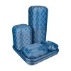 Bain de Luxe Quilted Bathroom Organizer Set – Elegant Blue Vanity Storage Kit with Toothbrush Holder, Tissue Box & Soap Tray – 3D Printed in Canada — 3D Printed Collectible by 3DCentral