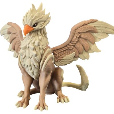 Tempest The Sky Griffin Figurine – Eternal Guardians – Bronze and Black Mythical Griffin Statue for Desk or Shelf – Fantasy Eagle-Lion Hybrid Collectible – 3D Printed in Canada — 3D Printed Collectible by 3DCentral