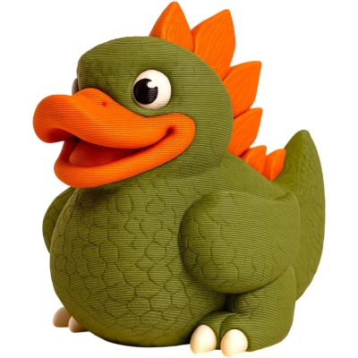 Stegosaurus Duck Figurine – Dinosaur-Inspired Dragon Duck Collectible – 3D Printed in Canada — 3D Printed Collectible by 3DCentral