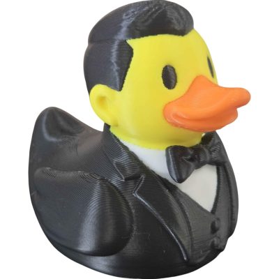 Wedding Groom Duck Figurine – Duck in Classic Tuxedo with Bow Tie & Slicked Hair – Funny Wedding Gift or Table Decor for Newlyweds – 3D Printed in Canada — 3D Printed Collectible by 3DCentral