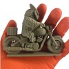 Night Biker Owl Figurine – Fantasy Motorcycle Statue – Badass Desk Ornament or Painting Miniature – Unique Owl on Bike Model – 3D Printed in Canada — 3D Printed Collectible by 3DCentral