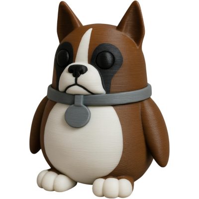 Boxer Penguin Figurine – Cute Bulldog-Inspired Penguin Statue with Collar – Funny Dog Penguin Hybrid Collectible – 3D Printed in Canada — 3D Printed Collectible by 3DCentral