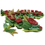Articulated Rose Dragon Figurine – Enchanted Floral Fantasy Desk Collectible