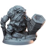 Mighty Dwarf War Horn Bearer Miniature for Fantasy RPG, Wargames & Display – 3D Printed in Canada — 3D Printed Collectible by 3DCentral