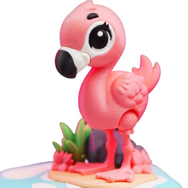 Figurine de flamant rose