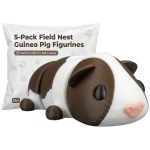 5-Pack Field Nest Guinea Pig Figurines – Adorable Collectible Pet-Inspired Desk Decor for Teens & Adults – Collectible-Sized Animal Companion Statues