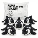 5-Pack Mini Baby Gob Killer Whale Figurines – Cute Orca Shelf Decor, Collectible Sea Animal Figures for Desk, Aquarium, or Display Dioramas
