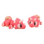 5-Pack Mini Baby Gob Triceratops Figurines – Cute Pink Dinosaur Collectibles for Desk Decor, Shelf Display, or Dino Gift Sets