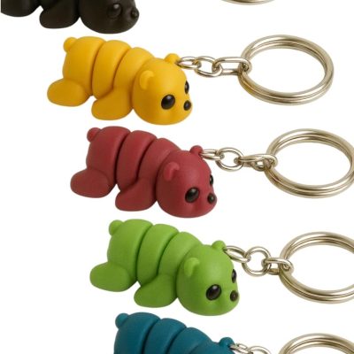 5-Pack Mini Baby Zou Bear Figurines – Cute Bear Collectibles, Woodland Animal Gifts & Rustic Home Décor — 3D Printed Collectible by 3DCentral