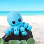 5-Pack Mini Baby Zou Octopus Figurines – Cute Articulated Kawaii Octopi Collectible Models, Ocean-Inspired Desk Accessories for Collectors & Decor