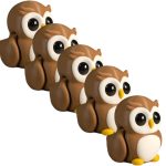 5-Pack Mini Baby Zou Owl Figurines – Cute Woodland Animal Collectibles & Desk Décor – Standard, Mystery Color & Keychain Variants — 3D Printed Collectible by 3DCentral