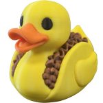 Taco Duck Figurine – Funny Mexican Food-Themed Collectible Duck for Desk Decor, Gag Gifts & Shelf Display