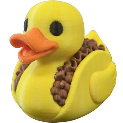 Taco Duck Figurine – Funny Mexican Food-Themed Collectible Duck for Desk Decor, Gag Gifts & Shelf Display – 3D Printed in Canada — 3D Printed Collectible by 3DCentral