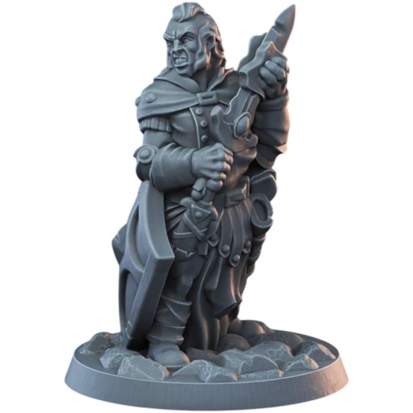 Fighter Male Miniature with Sword & Shield