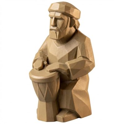 Wood Carved Rhythm Figurine – Wood Carved Style Musical Movement Inspired Shelf Sculpture for Home or Studio Décor