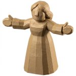Wood Carved Welcome Home Figurine – Rustic Style Minimalist Sculpture for Shelf, Mantel or Entryway Décor – Unique Collectible Gift for Adults