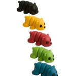 5-Pack Mini Baby Zou Bear Figurines – Cute Bear Collectibles, Woodland Animal Gifts & Rustic Home Décor – 3D Printed in Canada (Miniatures Mystery)