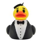 Groom Duck Figurine - Wedding Duck Collectible, Groomsmen Gift, Tuxedo Rubber Duck, Ducks for Jeep Ducking, Cruise Duck for Hiding, Bachelor Party Favor, Wedding Decor