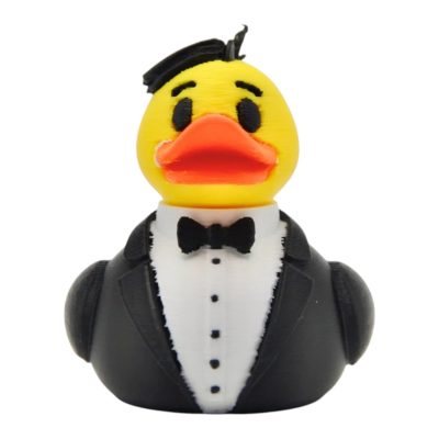 Groom Duck Figurine - Wedding Duck Collectible, Groomsmen Gift, Tuxedo Rubber Duck, Ducks for Jeep Ducking, Cruise Duck for Hiding, Bachelor Party Favor, Wedding Decor – 3D Printed in Canada — 3D Printed Collectible by 3DCentral