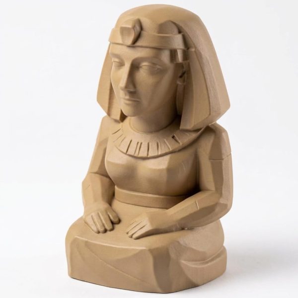Wood Carved Cleopatra Figurine