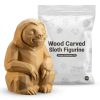 Wood Carved Sloth Figurine – Slow Living — 3D Printed Figurines by 3DCentral