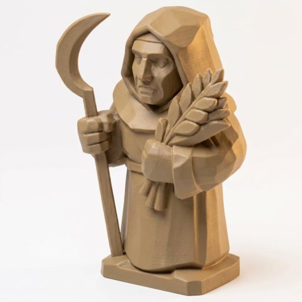 Wood Carved Harvest Guardian Figurine