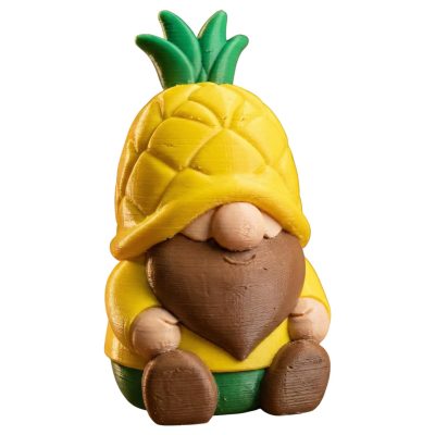 Pineapple Gnome Figurine – Tropical Garden Gnome Shelf Decor for Home, Office, or Patio – Fun Bearded Pineapple Statue for Collectors & Gnome Lovers – 3D Printed in Canada — 3D Printed Collectible by 3DCentral