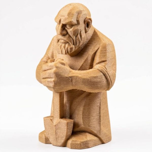 Figurine de mains calleuses sculptées façon bois
