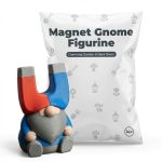 Magnet Gnome Figurine with Horseshoe Magnet Design, Decorative Desk & Shelf Collectible, Fun Science-Inspired Home or Office Accent