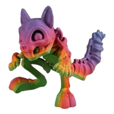 Skeleton Squirrel Figurine – Articulated Gothic Rodent Desk Fidget for Teens & Adults – Creepy Collectible & Stress Relief – 3D Printed in Canada — 3D Printed Collectible by 3DCentral