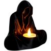Hooded Figure LED Tea Light Holder – Faceless Cloaked Reaper Style 3D Printed Candle Cover for Spooky Ambiance & Gothic Decor – Battery Candle Not Included – 3D Printed in Canada — 3D Printed Collectible by 3DCentral