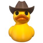 Cowboy Duck Figurine – Funny Western Duck Decor for Desk, Bathroom or Collectible Display – Country-Themed Novelty Gift for Adults and Teens – K3D