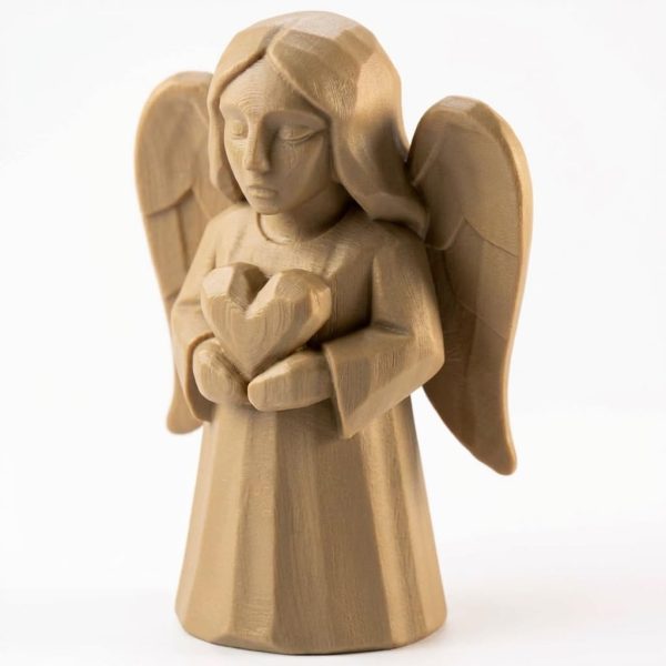 Wood Carved Angel Figurine – Spiritual Decor