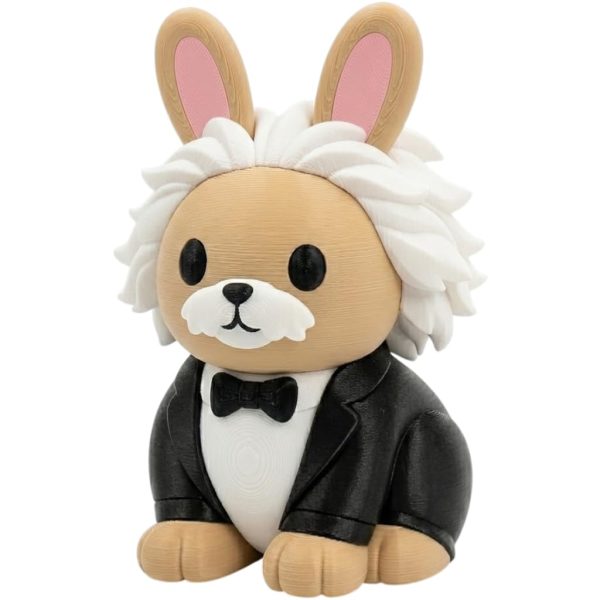 Albert Einstein Bunny Science Figurine