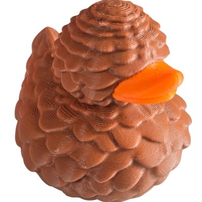 Pine Cone Duck Figurine - Unique Rubber Duck Alternative for Cruise Hiding & Duck Duck Collection - Rustic Woodland Decor - Mini Collectible Ducks – 3D Printed in Canada — 3D Printed Collectible by 3DCentral