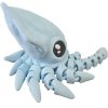 Tiny Squid Figurine – Cute Articulated Squid with Poseable Tentacles – Ocean Creature Collectible & Desk Décor – for Teens & Adults – 3D Printed in Canada — 3D Printed Collectible by 3DCentral