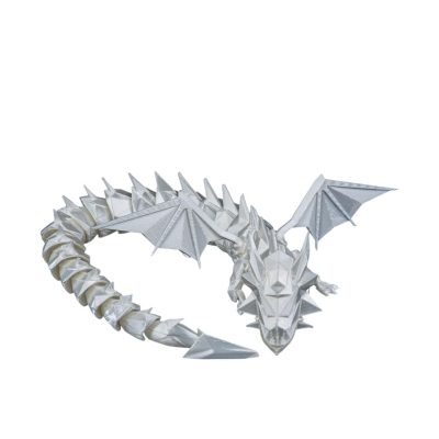 Lord of The Folds Articulated Dragon Figurine – Fantasy Display Sculpture for Desk, Shelf, or Collection – 3D Printed in Canada — 3D Printed Collectible by 3DCentral