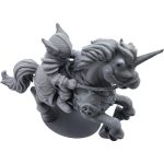 Knight on Rearing War Unicorn Figurine