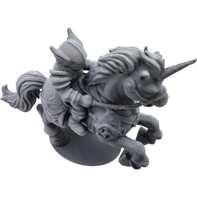 Knight on Rearing War Unicorn Figurine – Armored Rider Fantasy Miniature for RPG, Dioramas, or Display – Mythic Cavalry Model – 3D Printed in Canada — 3D Printed Collectible by 3DCentral