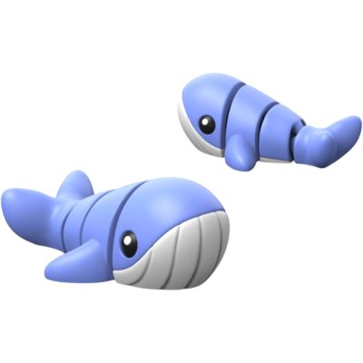 Cute Articulated Blue Whale Figurine with Big Eyes – Ocean Animal Desk Fidget Toy for Teens & Adults – Flexible Sea Creature for Stress Relief & Decor – 3D Printed in Canada — 3D Printed Collectible by 3DCentral