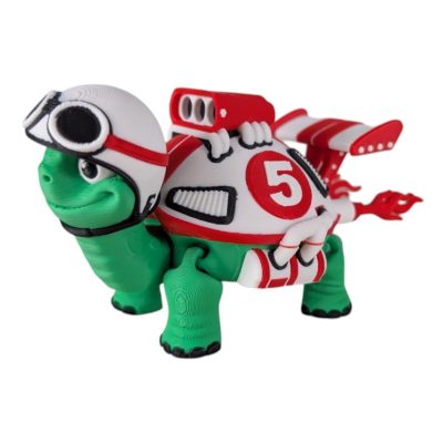 Articulated Racing Tortoise Figurine – Speed-Themed Desk Fidget for Teens & Adults – Stress Relief & Collectible – 3D Printed in Canada — 3D Printed Collectible by 3DCentral