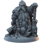 Dwarf Male Miniature with Pipe & Hammer for Fantasy Tabletop RPGs – 32mm Resin Model for Painting & Roleplaying