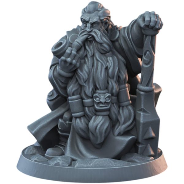 Figurine de nain – Pipe et marteau JDR 32 mm