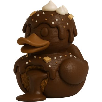 Chocolate Lava Cake Duck Figurine – Dessert-Inspired Collectible Sculpture for Desk or Shelf – 3D Printed in Canada — 3D Printed Collectible by 3DCentral