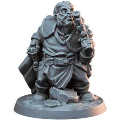 Dwarven Lookout Figurine – Detailed Fantasy Rifleman Miniature for Display, Collectible Tabletop Marksman Model – 3D Printed in Canada — 3D Printed Collectible by 3DCentral