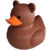 Brown Bear Duck Figurine – Quirky Bear-Themed Collectible Rubber Duck Desktop Decoration Gift for Home Office – 3D Printed in Canada — 3D Printed Collectible by 3DCentral