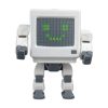 Retro Robot Figurine – Ramble The Computer Bot – Articulated Collectible with 3D Pixel Face & Detachable Keyboard – Desk Toy, Display Piece & Collectible – 3D Printed in Canada — 3D Printed Collectible by 3DCentral