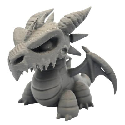Undead Baby Dragon Figurine – Gothic Fantasy Skeleton Miniature for Shelf, Desk, or Decor – 3D Printed in Canada — 3D Printed Collectible by 3DCentral
