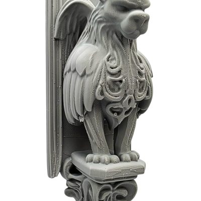 Gothic Gargoyle Wall Sconce – Winged Fantasy Creature Wall Decor for Home or Office, Dark Mythical Sentinel Sculpture – 3D Printed in Canada — 3D Printed Collectible by 3DCentral