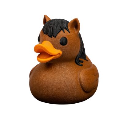Horse Duck Figurine – Funny Rubber Duck Crossover with Mane – Farm Animal Hybrid Collectible for Teens & Adults – 3D Printed in Canada — 3D Printed Collectible by 3DCentral